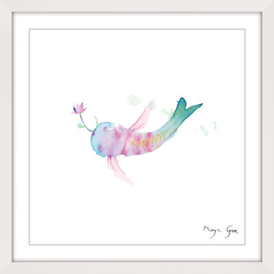 « aquarelle fish » par maya gur, reproduction d’art encadrée