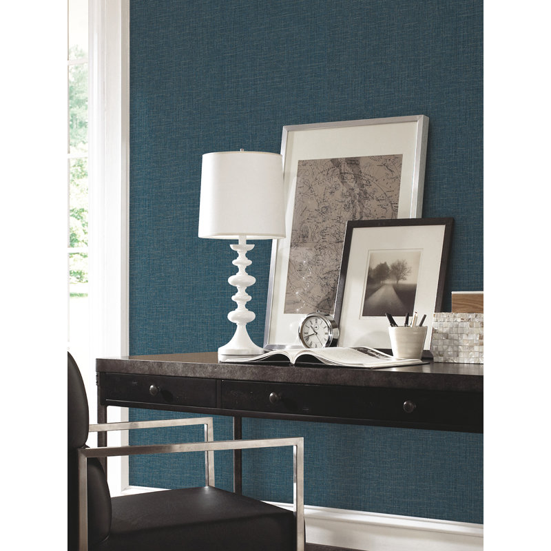 Su Tela Wallpaper, 30' L x 26" W, Indigo