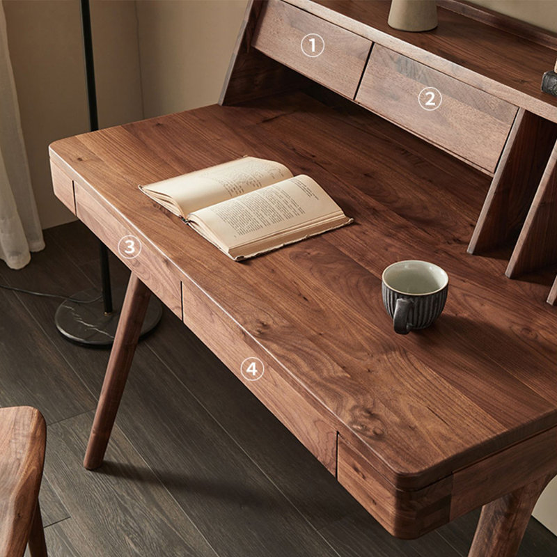American style all solid wood  desk chair set