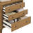 Artistic Solid Wood Nightstand - 3-Tier Storage, Metal Accents (Wood/Walnut Options Set Of 2)-1236894773