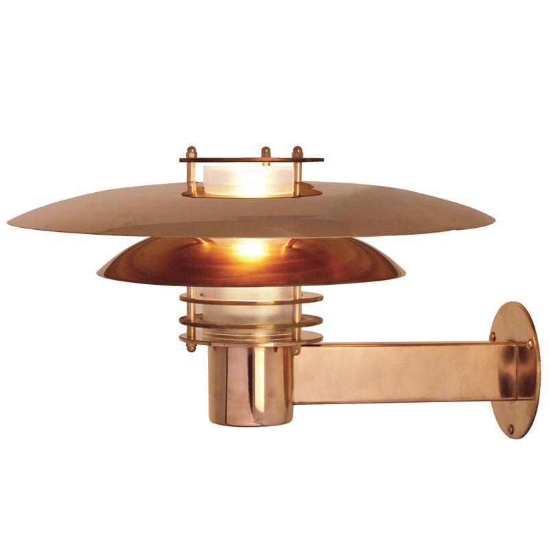 Seren 22cm H Outdoor Armed Sconce, Copper
