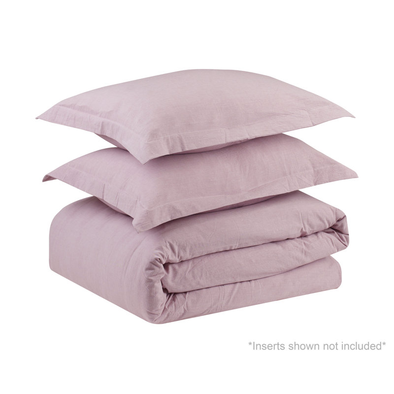 Lavender Cotton King/California King Minimalist Bedspread Cover Set