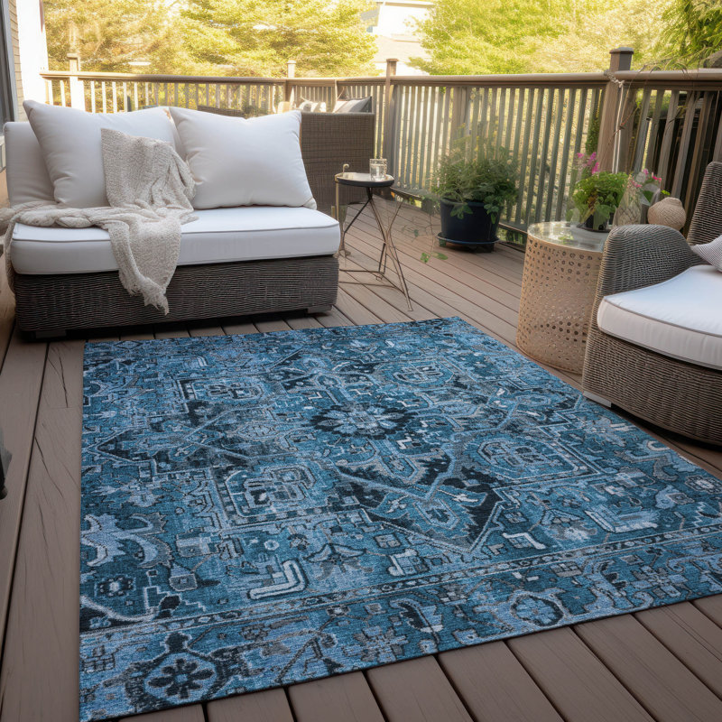 Tapis intérieur / extérieur Mexia avec envers antidérapant, Rectangle 2 pi 6 po x 3 pi 10 po