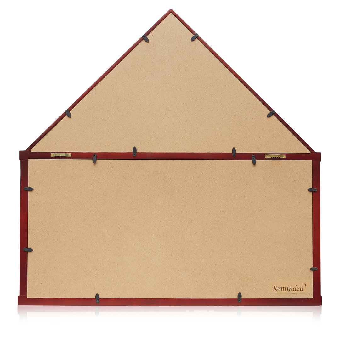 25.25'' H x 25.5'' W Wood Burial Flag and Military Accomplishment Display Case Reminded