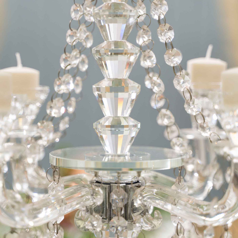 Candélabre de table en cristal 18,5 po