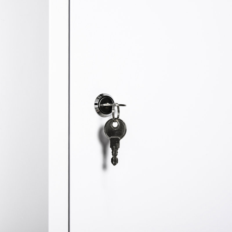Armoire à pharmacie murale verrouillable à 3 niveaux - Blanc pour la cuisine et la salle de bain