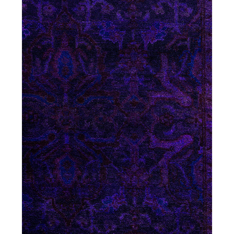 Overdyed One-of-a-Kind 2' 6" X 10' 3" Hand Knotted Area Rug