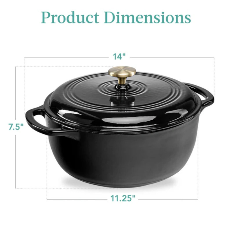 Dutch Oven- 6Qt, Black Licorice