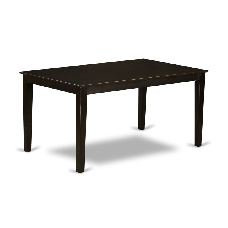Ensemble de table de salle à manger 7 pièces composé d'une table de cuisine rectangulaire et de 6 chaises de salle à manger, 36 x 60 pouces, cappuccino