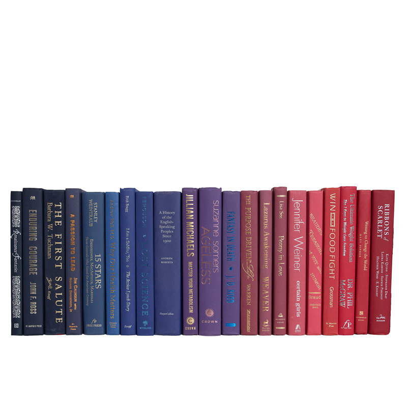 Livres décoratifs - Livres Berry Ombré - Livres mauves au pied