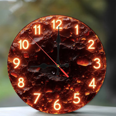 Chiffres lumineux sur le cadran de l'horloge en fusion