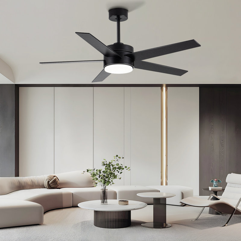 52 In. Modern Ceiling Fan With Light And Remote Control