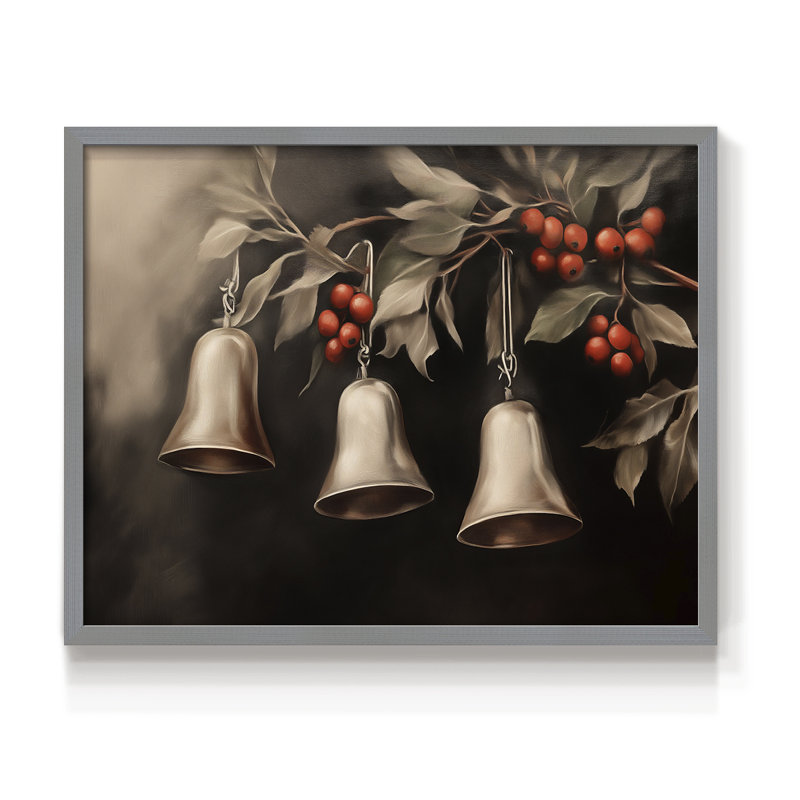 Art de Noël - CMXCIV - Reproduction encadrée - Restickable, H 16 po x l 20 po, Gris