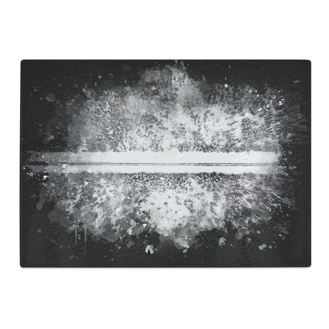 Tempered Glass a Forest Road in Sweden Paint Splash Chopping Board