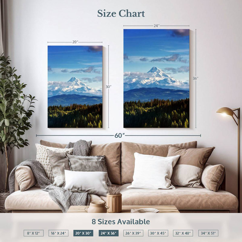 Alvord Mount Hood First Bright, H 36 po x l 24 po