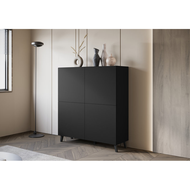 Highboard Accent Chest, Black