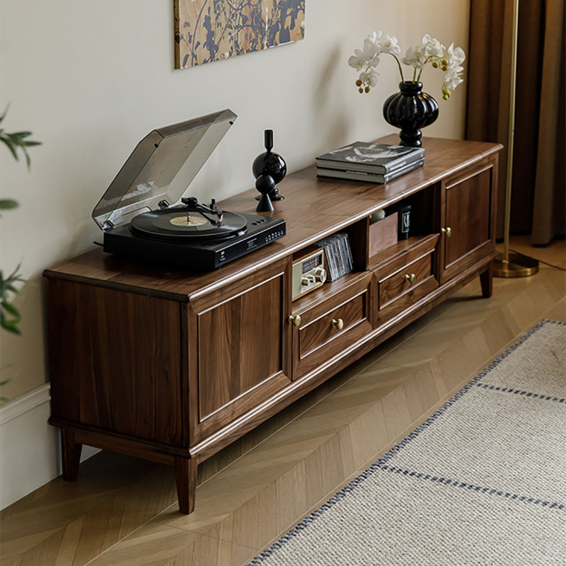 American black walnut TV cabinet, 70.9" W