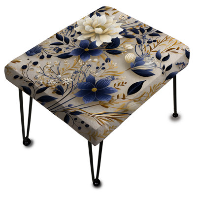 Repose-pieds Tranquil White Floral Abundance