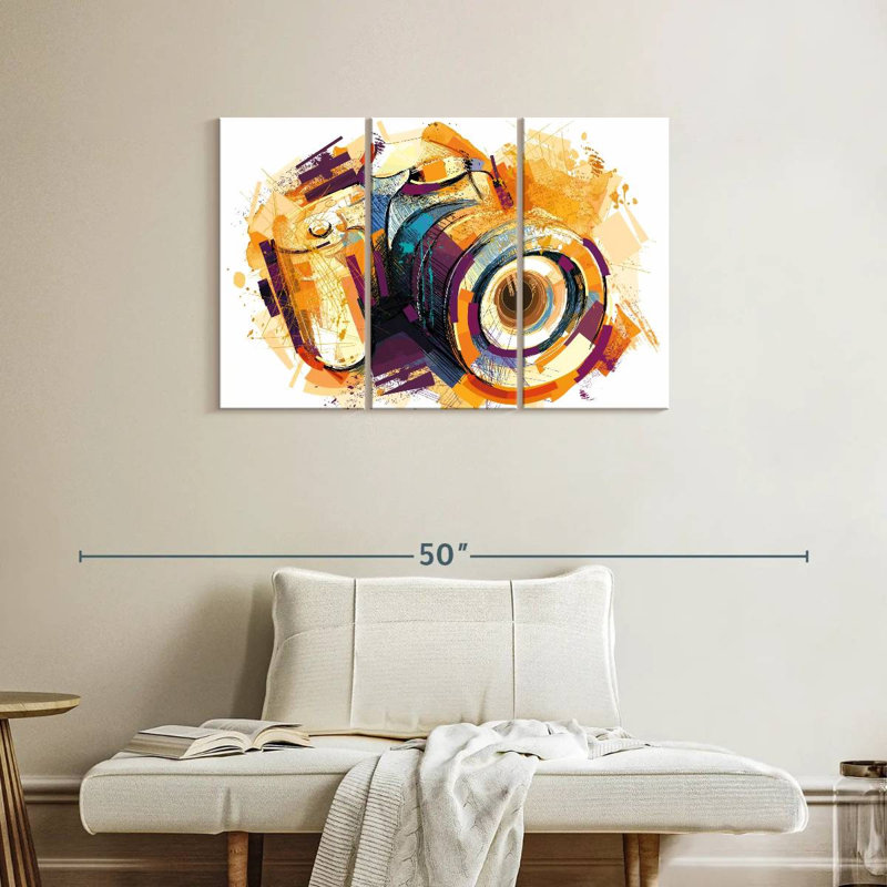 Senne Abstract Camera, 42" H x 65" W