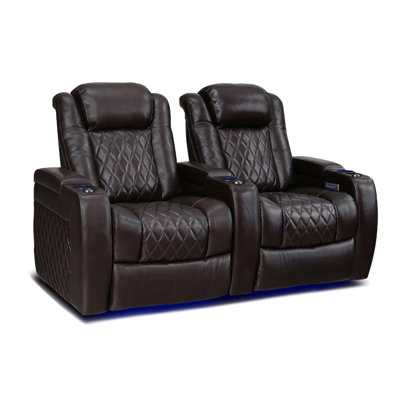 Valencia Upholstered Home Theater Seating with Cup Holder