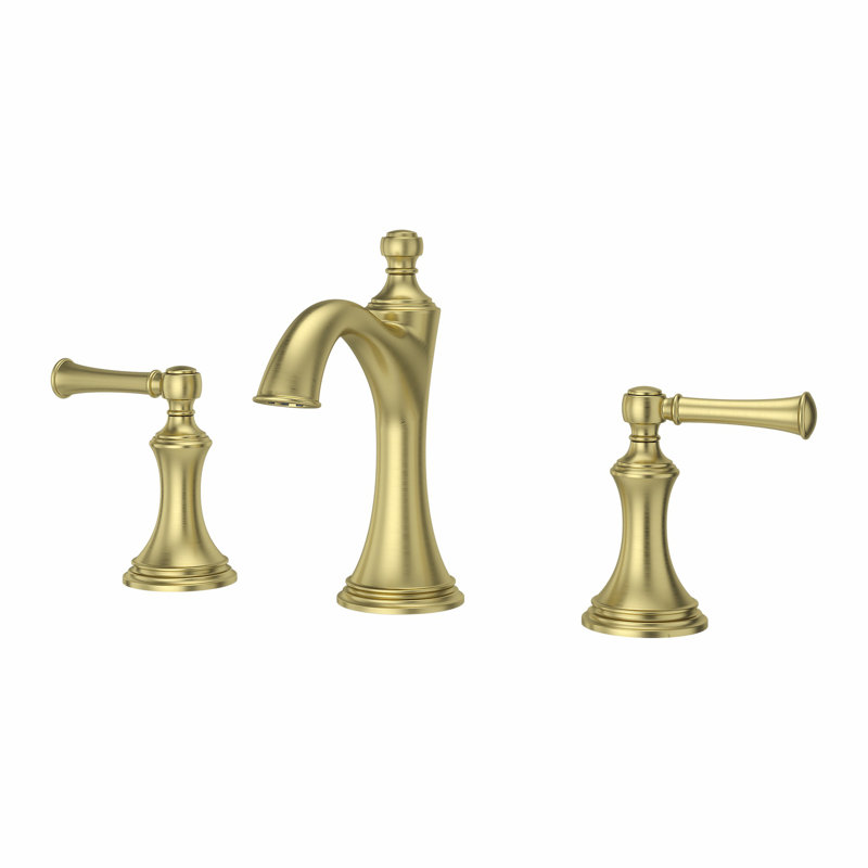 Tisbury Widespread Bathroom Faucet with Drain Assembly, Brushed Gold