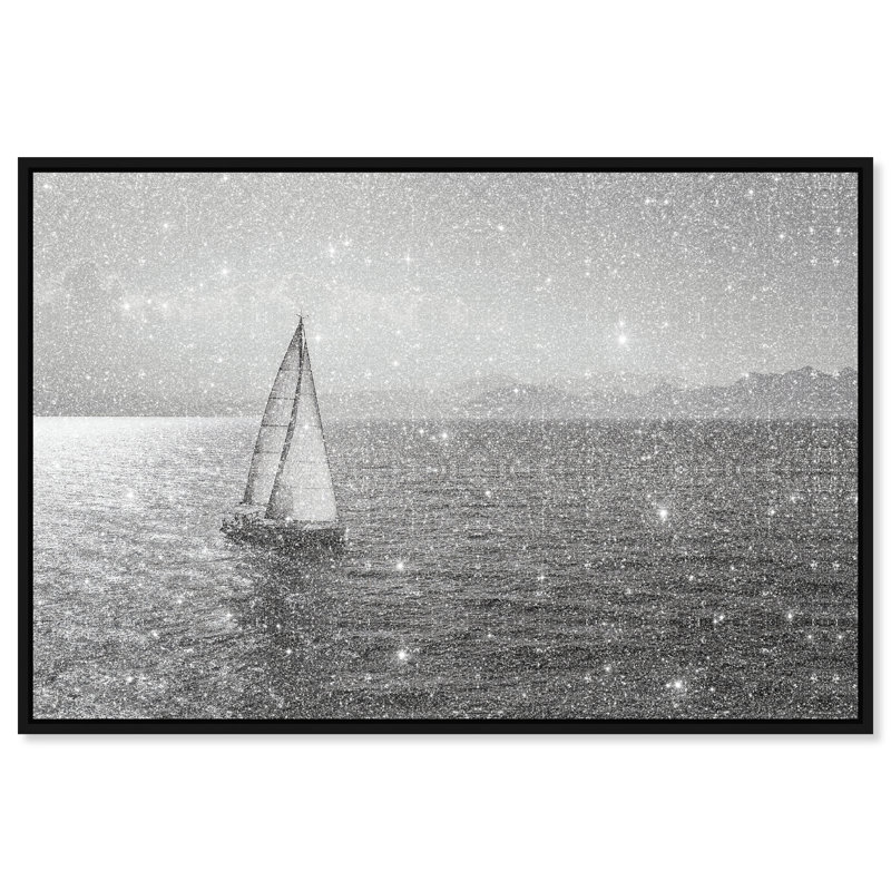 Edge Of Silence Print by Oliver Gal, 31"H x 46"W, Black Floater Frame