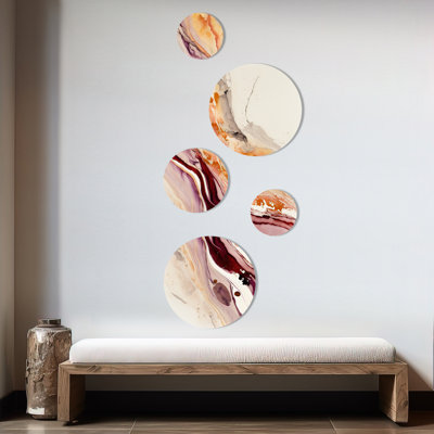 Encounters at Redend Point II - Abstract Liquid ink Metal Wall Décor