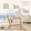 Chaise d'appoint moderne rembourrée en velours côtelé beige avec coussin et coussin-898206683-898206685