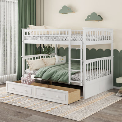 Gerolama Full Over Full Wood Standard Bunk Bed by Harriet Bee by Harriet Bee