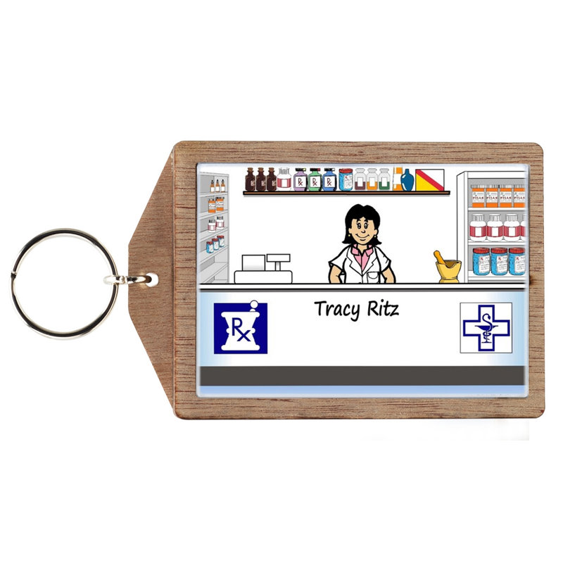 Pharmacien personnalisé - Porte-clés féminin