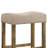 Plankinton 25 In. Rustic Oak Backless Wood Bar Stool With Fabric Seat Set Of 2