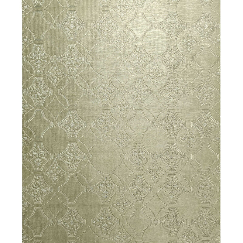 Papier peint imitation damas patiné