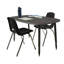 Table d'activité rectangulaire thermofusionnée avec pieds fuselés réglables 31 x 50 Adapte-115943368-115943361