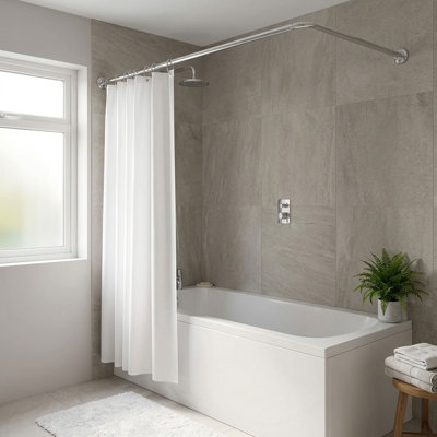 176 cm L-Shaped and Straight Fixed and Mounting / Installation Required