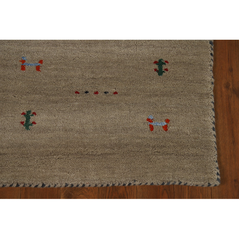 Tapis tribal en laine Gabbeh 3 x 5