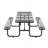 96" Rectangular Picnic Tables Black-1069100902