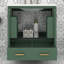 Meuble-lavabo de 30 po avec lavabo simple, armoire de rangement de salle de bain avec 2 portes et un tiroir, fermeture en douceur, structure en bois massif
