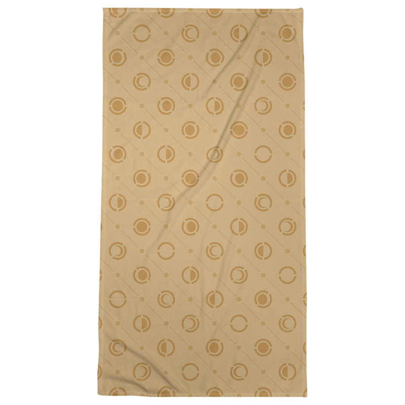 Serviette de plage Classic Moon Phases, Cuivre / moutarde