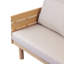 Canapé d'extérieur 3 places en bois d'acacia avec coussins amovibles