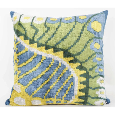 Ikat Velvet Throw Pillow