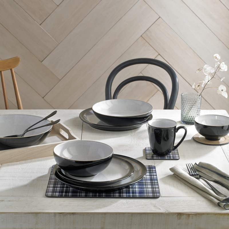 Denby Elements Pasta Bowls, Black