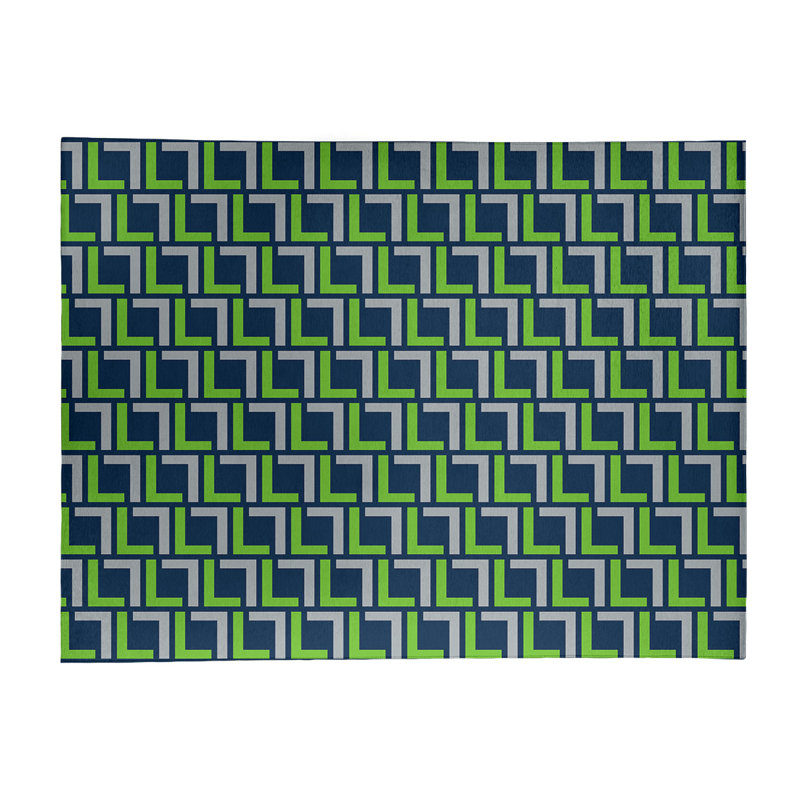 Geometric Indoor Rug, Rectangle 5' x 7'