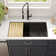 DeerValley 33" x 19" Rectangular Undermount Single Bowl Quartz Kitchen Sink with Accessories