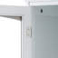 Armoire de rangement pour salle de bain de 63 po de hauteur avec portes en verre, deux tiroirs et tablettes réglables, panneau de fibres à densité moyenne-698922547