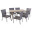 Thomes 6 - Person Acacia Wicker Patio Dining Set with Rectangular Table