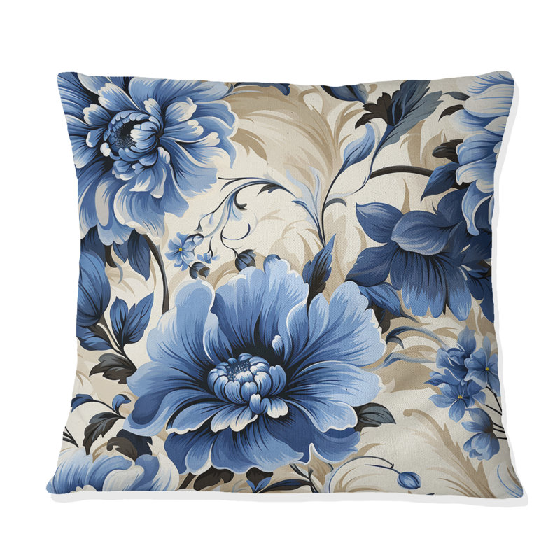 Coussin Cobalt, H 16 po x l 16 po