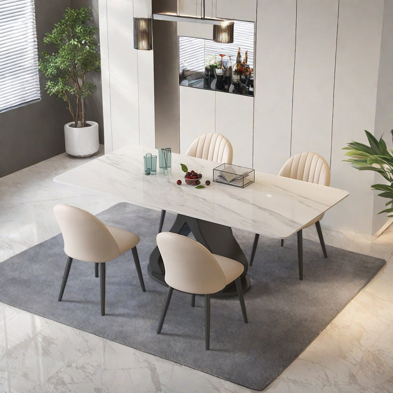 Modern Italian Dining Table, 29.5"H x 70.9"L x 35.4"W