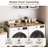 Washer Dryer Countertop 54"x27.5", Retro Finish Laundry Topper with Edge & Non-Slip Pad-123949460