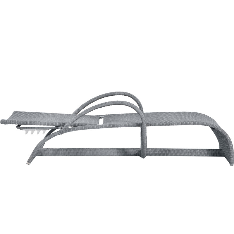 Halo N-Dura Resin Wicker Outdoor Chaise Lounge, Halo #24 Oyster