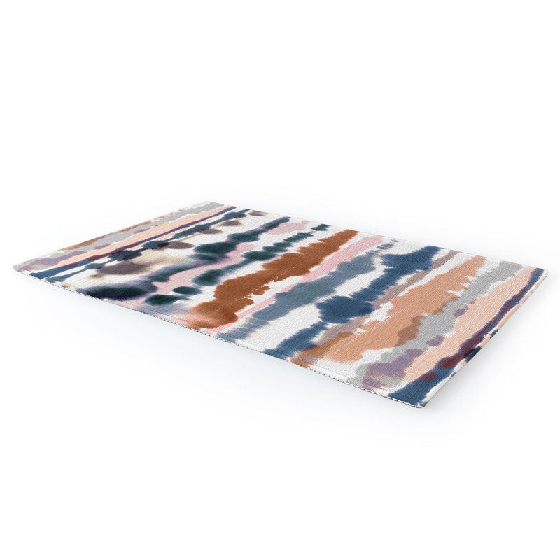 Tapis abstrait brun / bleu, Rectangle 2 pi x 3 pi
